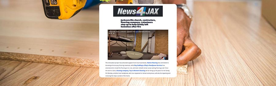 background photo and blog post screenshot